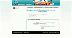 Desktop Screenshot of myambulancepayments.com